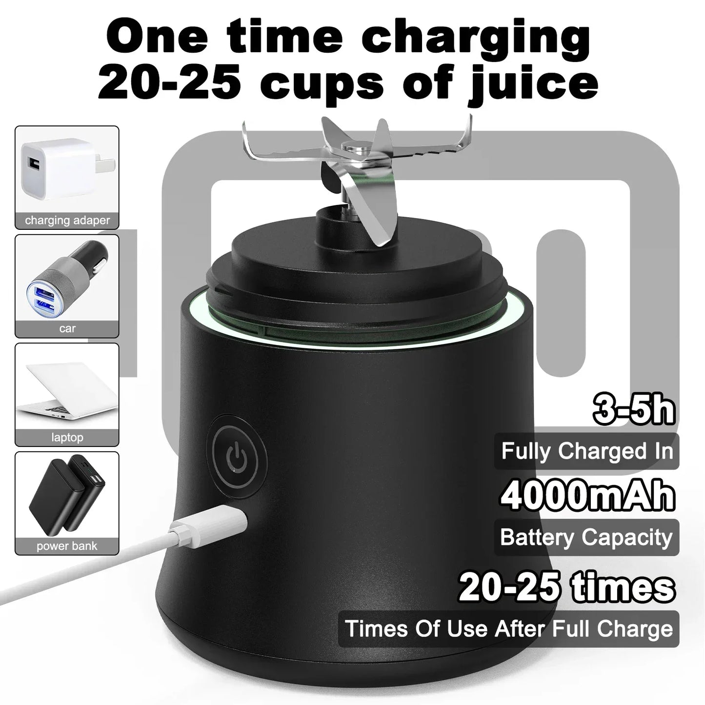 Portable USB Rechargeable Mini Blender